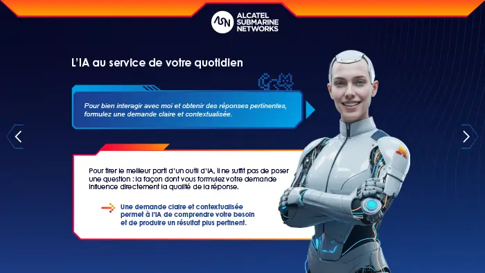 Contenu du module e-learning interactif de ASN IA